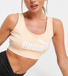 Персиковый бралетт с логотипом Puma Essentials-Оранжевый цвет