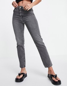 Серые выбеленные обрезанные джинсы French Connection-Серый