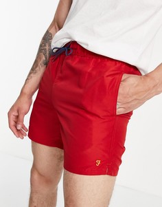 Однотонные шорты для плавания Farah Colbert-Красный