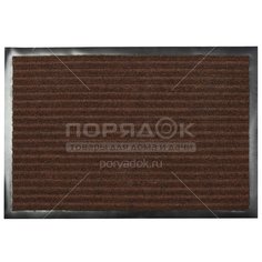 Коврик грязезащитный резиновый с ковролином Комфорт Черри Floor Mat коричневый, 40х60 см