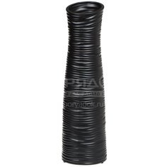 Ваза для цветов керамическая напольная, 56 см, Ребристая JC-11814 черная