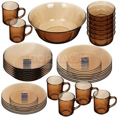 Сервиз столовый стекло, 31 пр, 6 перс, Luminarc, Ambiante Eclipse, H0242/L5177