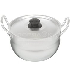 Кастрюля алюминий, 1.7 л, с крыш, Калитва, 1017