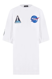 Белая футболка с логотипом Nasa Balenciaga