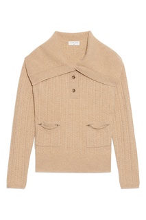 Бежевый джемпер с воротником Sandro