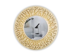 Зеркало круглое настенное coral 90 (inshape) золотой 3 см.