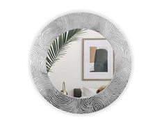 Круглое зеркало настенное fashion mark 90 (inshape) серебристый 3 см.