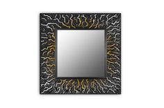 Квадратное зеркало настенное coral 90 (inshape) черный 90x90x3 см.