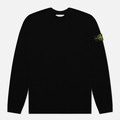Мужской свитер Stone Island Classic Ribbed Neck Wool, цвет чёрный