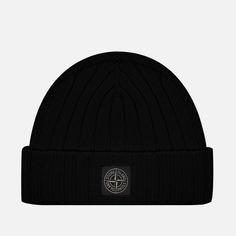 Шапка Stone Island Geelong Wool, цвет чёрный