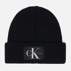 Шапка Calvin Klein Jeans Logo Beanie, цвет чёрный