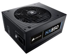 Блок питания ATX Corsair HX850 CP-9020138-EU Modular (ATX12V V2.2, Active PFC (90-264V), 3x12V, 8xSATA, EPS 12V V2.91, ultra silent 120mm double ball-