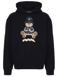 Худи хлопковое с принтом Dom Rebel