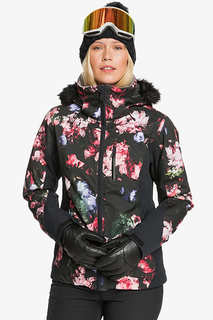 Куртка для сноуборда Roxy 20-21 Jet Ski Premium True Black Blooming Party-M