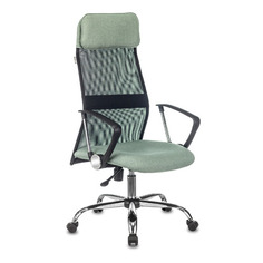 Кресло руководителя Бюрократ KB-6N, на колесиках, сетка/ткань, зеленый [kb-6n/sl/b/407-gn]