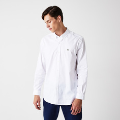 Мужская рубашка Lacoste Slim Fit из хлопка премиум-класса