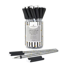 Ручка масляная Lorex B&W Straps синяя 0,5 мм