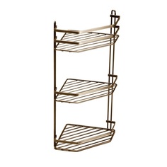 Полка угловая 3-яруса Duschy/Vanstore modern 20х28х51см Бронза