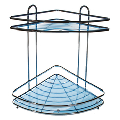 Полка угловая 2-яруса Duschy/Vanstore modern blue 23х31х32см