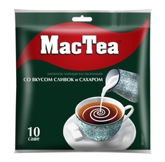 Чайный напиток MacTea растворимый со вкусом сливок и сахаром 10 шт х 16 г МасТеа