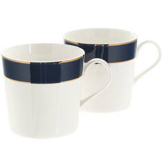 Набор из 2 кружек Macbeth bone porcelain Navy blue 350 мл