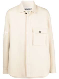 Jil Sander куртка-рубашка с вышивкой