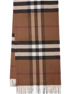 Burberry объемный кашемировый шарф в клетку