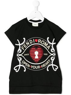 Fendi Kids футболка с изображением замка