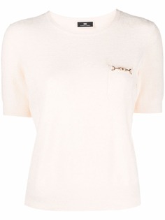 Elisabetta Franchi трикотажная футболка с логотипом