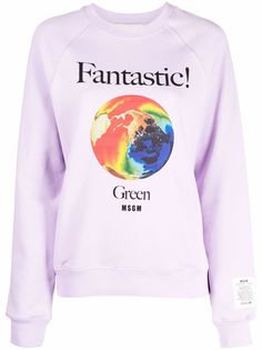 MSGM толстовка из органического хлопка с графичным принтом