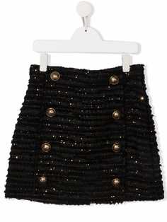 Balmain Kids твидовая юбка