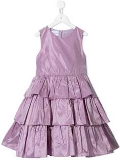 Oscar De La Renta Kids ярусное платье миди