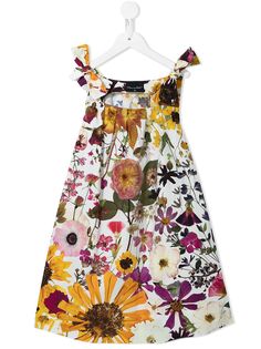 Oscar De La Renta Kids платье миди с цветочным принтом