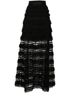 Costarellos пышная юбка с кружевом