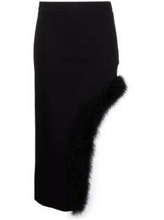 Amen юбка миди с перьями