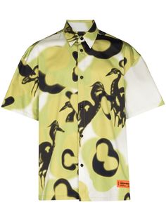 Heron Preston рубашка с камуфляжным принтом