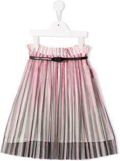 Karl Lagerfeld Kids многослойная юбка из тюля с эффектом омбре