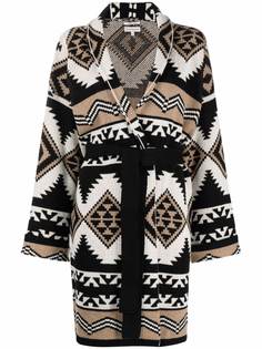 Woolrich кардиган-пальто с геометричным принтом