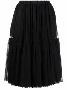 Comme Des Garçons Comme Des Garçons ярусная юбка миди из тюля