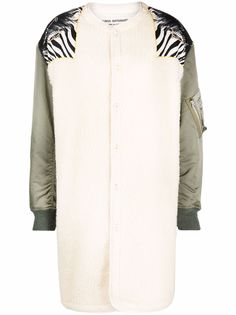 Junya Watanabe пальто со вставками из коллаборации с Versace