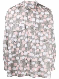 Acne Studios фланелевая рубашка с цветочным принтом