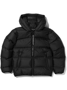 Givenchy Kids пуховик на молнии с логотипом