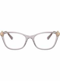 Versace Eyewear очки в прозрачной оправе кошачий глаз