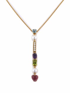 Bvlgari Pre-Owned колье Allegra 2010-х годов из желтого золота с бриллиантами