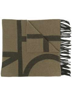 Totême шерстяной шарф с бахромой Toteme