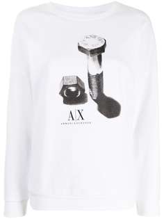 Armani Exchange толстовка с логотипом