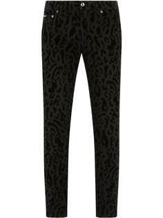Dolce & Gabbana джинсы с леопардовым принтом