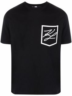 Karl Lagerfeld футболка с карманом и логотипом