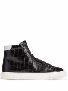 Giuseppe Zanotti кеды Blabber с тиснением под кожу крокодила
