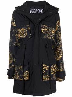 Versace Jeans Couture парка с капюшоном и принтом